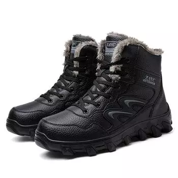 Мужские зимние ботинки для снега, модные водонепроницаемые кожаные кроссовки, супер теплые мужские ботинки для активного отдыха, походные ботинки для активного отдыха, рабочая обувь для мужчин 7