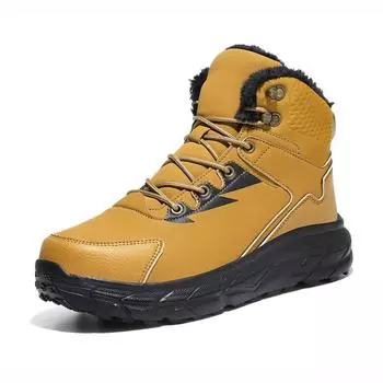 Мужские зимние ботинки для снега, водонепроницаемые кожаные кроссовки, супертеплые мужские ботинки для походов, рабочие ботинки, размер 39-48 39
