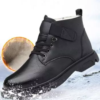 Мужские зимние ботинки из натуральной кожи в стиле ретро, теплые мужские зимние ботинки ручной работы из натуральной кожи 38 хаки