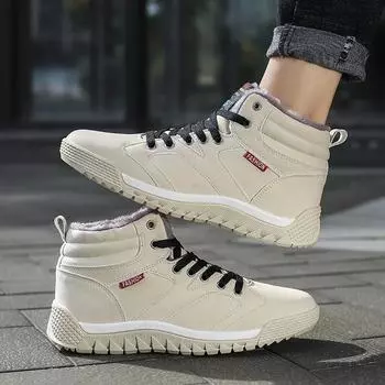 Мужские зимние ботинки, модные кроссовки, удобная уличная противоскользящая обувь для скалолазания, теплые плюшевые повседневные зимние ботинки Botas Hombre Piel 40