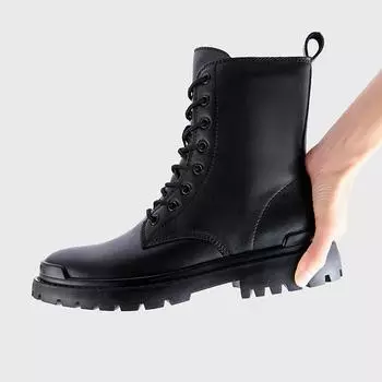 Мужские зимние ботинки Мотоциклетные мужские ботинки Черные военные тактические ботинки Теплые плюшевые мужские ботинки Ботильоны Кожаная повседневная обувь 44
