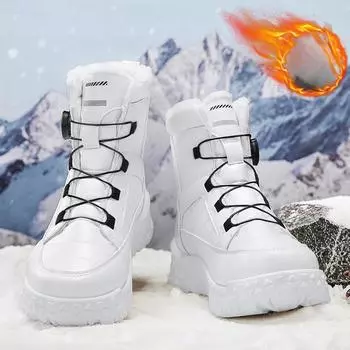 Мужские зимние ботинки на шнуровке, водонепроницаемые теплые ботинки по щиколотку, нескользящая меховая подкладка, короткие ботинки, высокие кроссовки для активного отдыха, походная обувь для мужчин 39