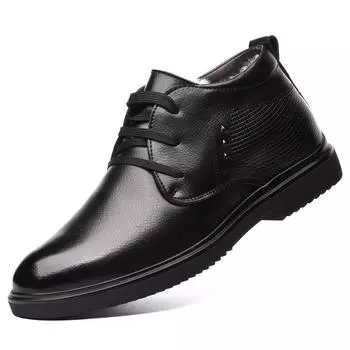 Мужские зимние ботинки ручной работы из натуральной кожи, теплые зимние мужские ботинки, ботильоны для мужчин, деловые туфли wed3 6