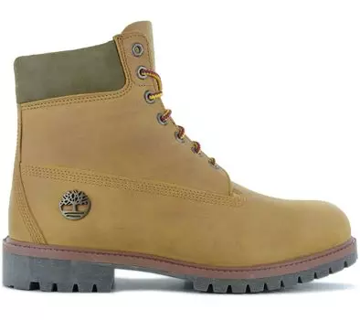 Мужские зимние ботинки Timberland Premium 6 дюймов на шнуровке WP, водонепроницаемые, кожаные, пшеничные, TB0A2P6W, ORIGINAL Shoes EU 46 US 12 коричневый
