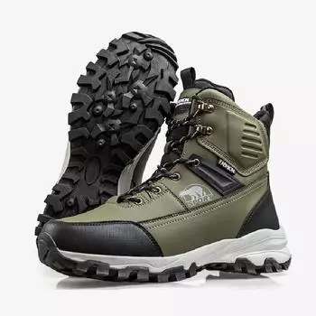 Мужские зимние ботинки водонепроницаемые, нескользящие, плюшевые, толстые, теплые и холодостойкие, с вращающимися кнопками 40 чёрный