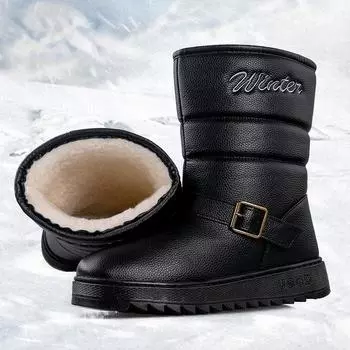 Мужские зимние ботинки, зимняя обувь, модные бархатные теплые короткие ботинки, мужская обувь, удобная хлопковая обувь 40 чёрный