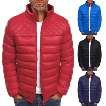 Мужские зимние хлопковые стеганые куртки, плотное теплое пальто, модная холодная блузка на молнии, повседневная спортивная уличная одежда, мужская верхняя одежда M