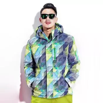 Мужские зимние лыжные куртки, уличная теплая ветрозащитная водонепроницаемая куртка для сноуборда, горное пальто с капюшоном, лыжная куртка для мужчин S красный