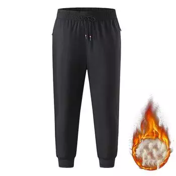 Мужские зимние однотонные утепленные штаны 5XL