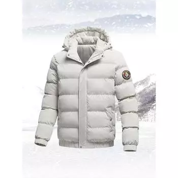 Мужские зимние парки Толстая ветрозащитная теплая парка с капюшоном Куртка Пальто Мужской бренд Верхняя одежда Мода Классическая повседневная парка Мужская XXXXL чёрный