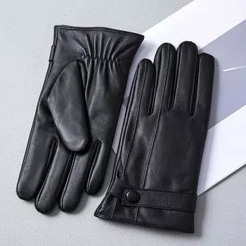 Мужские зимние перчатки из натуральной кожи популярны в Европе и Америке для защиты от ветра и тепла при вождении и езде на велосипеде M code