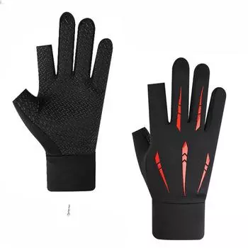 Мужские зимние перчатки теплые водонепроницаемые холодостойкие и бархатные сенсорные для зимы два пальца для вождения и езды на электровелосипеде для рыбалки One size