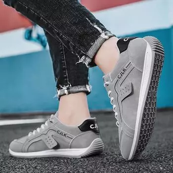 Мужские зимние повседневные кроссовки 2024 года: Новые молодежные спортивные кроссовки с мягкой подошвой для активного отдыха и папиной моды 44 серый