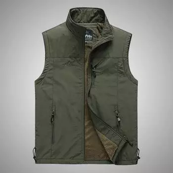 Мужские зимние повседневные теплые топы на молнии, зимние теплые жилеты с капюшоном, однотонные повседневные жилеты 6XL