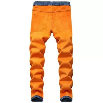 Мужские зимние теплые бархатные джинсы Straight Slim 40 серый