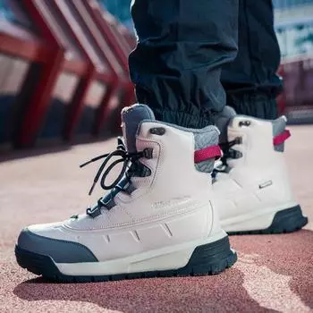 Мужские зимние теплые ботинки для снега, водонепроницаемые, на шнуровке, нескользящие, полусапожки, с подкладкой из искусственного меха, короткие ботинки для походов, высокие кроссовки для ходьбы 40