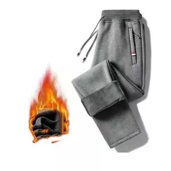 Мужские зимние теплые свободные брюки больших размеров, спортивные брюки для бега и фитнеса 5XL