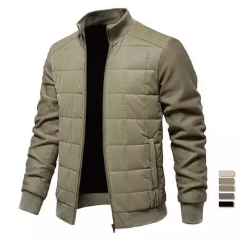 Мужские зимние теплые толстые флисовые куртки с подкладкой из лоскутного шитья с воротником-стойкой, модная куртка, пальто для мужчин XS