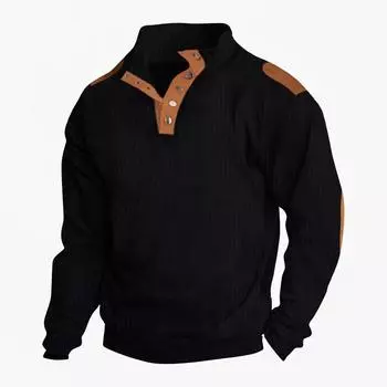 Мужские зимние толстовки с капюшоном из лоскутной ткани с воротником-стойкой, с длинными рукавами и длинными рукавами больших размеров S темные хаки