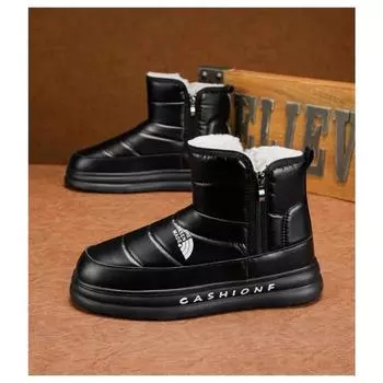 Мужские зимние утепленные шерстяные водонепроницаемые уютные теплые холодные легкие походные водонепроницаемые нескользящие ботинки на толстой подошве для снега 39