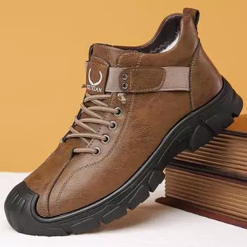 Мужские зимние высокие ботинки Martin — толстая подошва, бархатная подкладка, универсальная повседневная обувь для активного отдыха Size 38