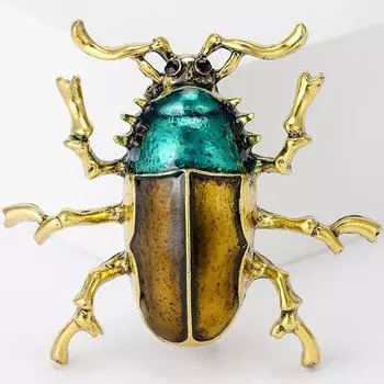Мужские золотые броши в виде жука, эмалевая брошь, булавка, стразы, ювелирные изделия, подарок на свадьбу
