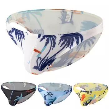 Мужское эластичное нижнее белье, мягкое треугольное нижнее белье, модное камуфляжное сексуальное нижнее белье M