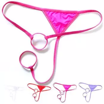 Мужское эластичное нижнее белье с низкой посадкой Sissy Bikini Brief Thong G String T Back Triangle Underwear