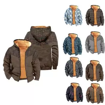 Мужское бархатное пальто с длинным рукавом и карманом Fashion Plus L синий