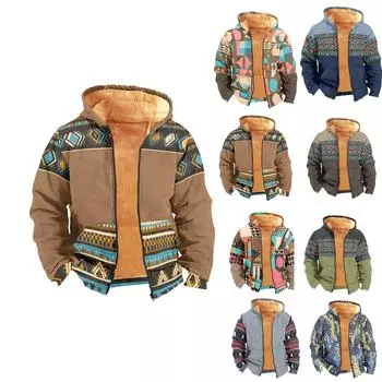 Мужское бархатное пальто с длинным рукавом и карманом Fashion Plus L армия зеленый