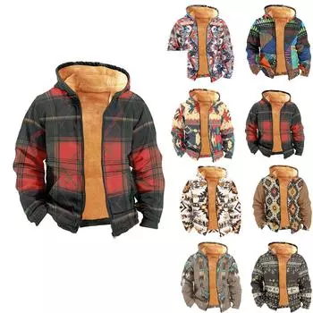 Мужское бархатное пальто с длинным рукавом и карманом Fashion Plus L чёрный