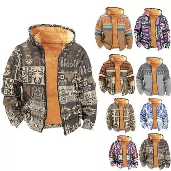 Мужское бархатное пальто с длинным рукавом и карманом Fashion Plus XXXXL коричневый