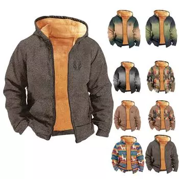 Мужское бархатное пальто с длинным рукавом и карманом Fashion Plus XXXL верблюд