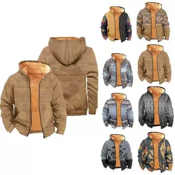 Мужское бархатное пальто с длинным рукавом и карманом Fashion Plus L чёрный