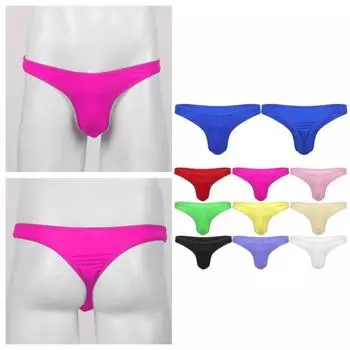 Мужское бикини, эластичное шелковистое нижнее белье с рюшами на спине, купальники L