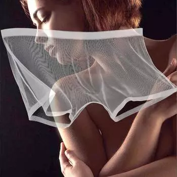 Мужское дышащее нижнее белье, ультратонкие трусы, шорты-боксеры, прозрачные трусы M