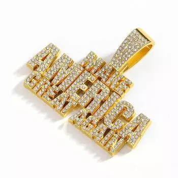 Мужское хип-хоп ожерелье с подвеской в виде букв с бриллиантами, классные панк-цепочки, аксессуары