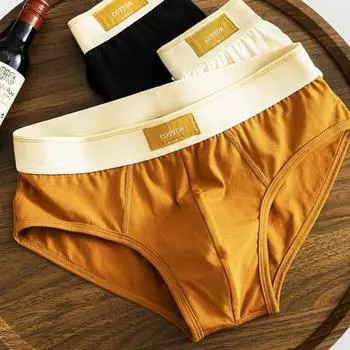 Мужское хлопковое нижнее белье, удобные трусы со средним и низким поясом, мужское нижнее белье, мужские мягкие влагоотводящие трусы XL чёрный