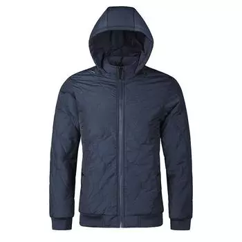 Мужское хлопковое пальто осень-зима новая теплая куртка повседневная универсальная простая однотонная мужская куртка со съемным капюшоном L