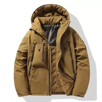 Мужское хлопковое пальто, осенне-зимнее бархатное утолщенное теплое хлопковое пальто, ветро- и водонепроницаемое свободное хлопковое пальто для альпинизма, куртка для мужчин S