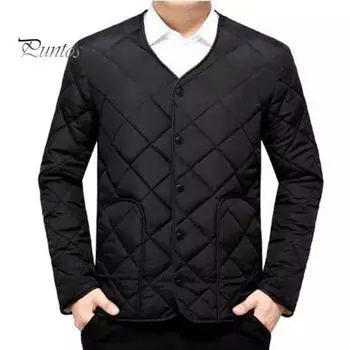 Мужское хлопковое пальто с круглым вырезом и длинным рукавом, ромбовидной строчкой, планкой на пуговицах, однотонное однобортное пальто с подкладкой из толстого бархата, верхняя одежда L красный