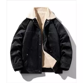 Мужское хлопковое пальто, замшевая осенне-зимняя модная брендовая куртка, мужское модное хлопковое пальто, мужская утолщенная и бархатная свободная повседневная мужская одежда M