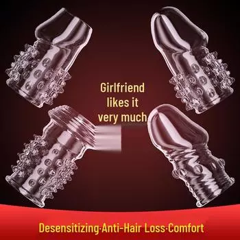 Мужское хрустальное кольцо для фимоза с рукавом и волчьим зубом для пар