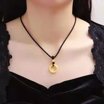 Мужское и женское ожерелье с древней застежкой мира, медный кулон в виде круга