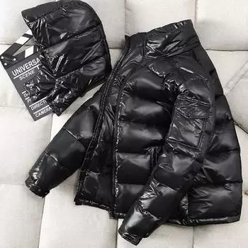 Мужское и женское пальто из белого утиного пуха, с капюшоном, утепленное, теплое и морозостойкое, размерное пальто XS красный