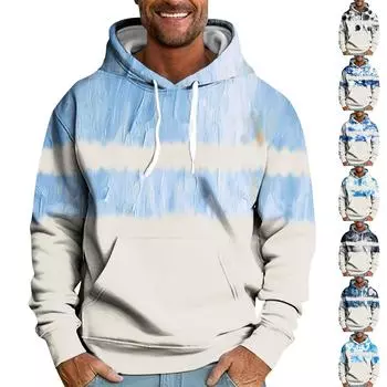 Мужское и женское плюшевое теплое пальто с длинными рукавами и капюшоном, свитер для отдыха L синий