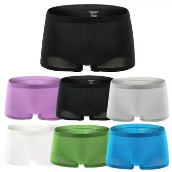 Мужское индивидуальное по цвету повседневное и удобное высокоэластичное нижнее белье с низкой талией L чёрный