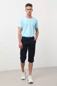 Мужское капри с карманами-карго Estefan, темно-синее