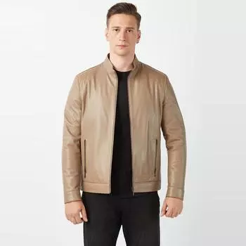 Мужское классическое пальто из натуральной кожи норки