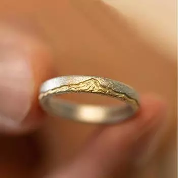 Мужское кольцо из стерлингового серебра 925 пробы, ювелирные изделия, регулируемое модное золотое кольцо с горным дизайном, мужские аксессуары для указательного пальца